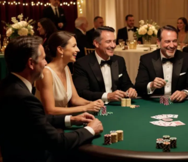 Elegancko przygotowany stół do pokera podczas eventu NAXSOL ENTERPRISES LTD